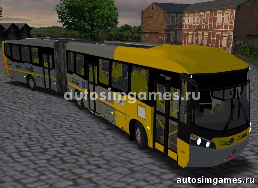 Мод автобус гармошка Induscar Millenium BRT MB O500MA для Omsi 2