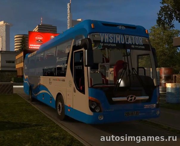 Мод автобус Hyundai Universe Noble Bus Rework v 1.2 для ETS 2 скачать