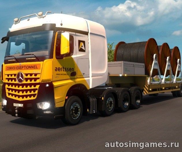 Тягач Mercedes-Benz Arocs SLT для Euro Truck Simulator 2 v1.25 скачать