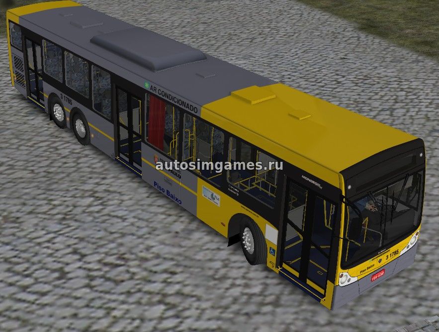 Трёхосный автобус Caio Montego H для Omsi 2 скачать мод