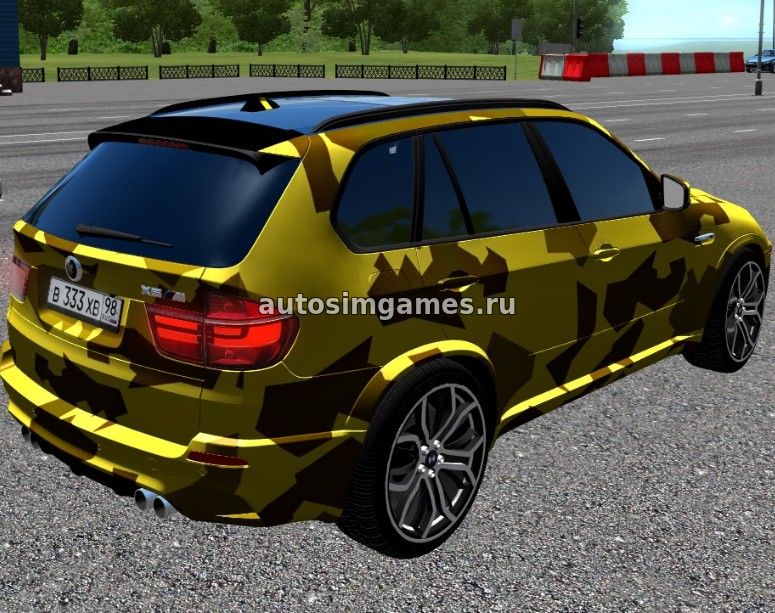Машина BMW X5 M GOLD для City Car Driving 1.5.2 скачать мод