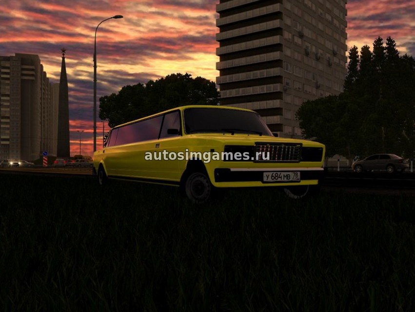 Ваз-2107 Банан Стрекаловского для City Car Driving 1.5.3