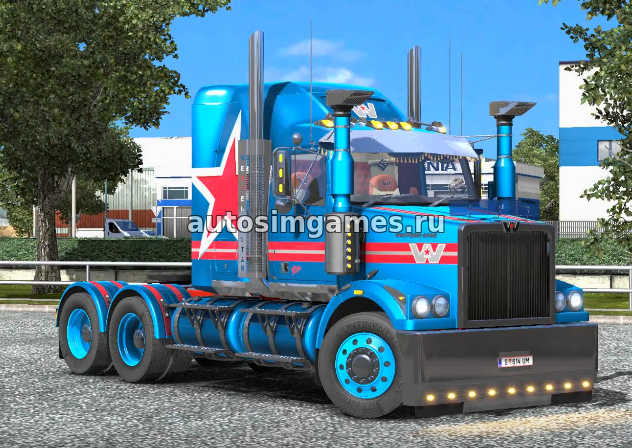Грузовик тягач Western Star 4800 для Euro Truck Simulator 2 v1.27 мод