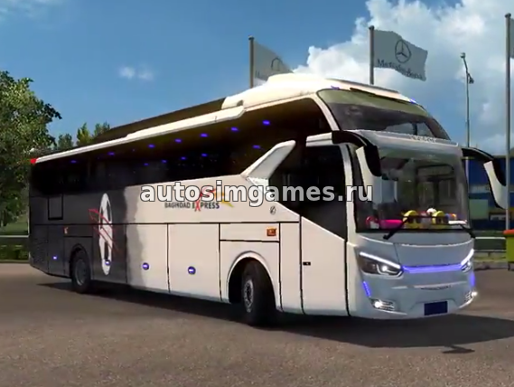 Автобус Laksana SR2XHD для Euro Truck Simulator 2 v1.27 скачать мод