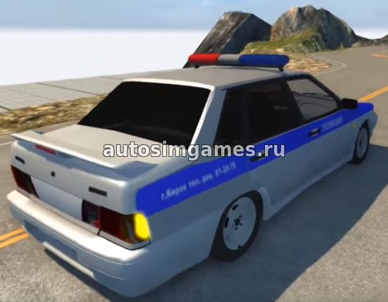 Машина Ваз-2115 Полиция для BeamNG drive скачать мод