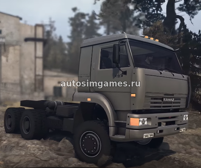 Мод российский грузовик Камаз-6460 для Mudrunner 2018 v11.12.17