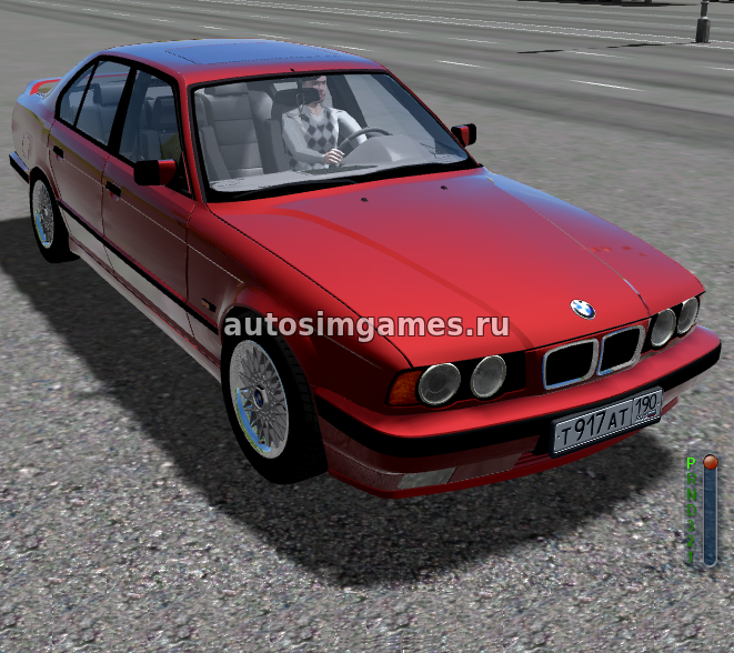 Мод машина иномарка BMW Series 5 525i E34 для City Car Driving 1.5.5