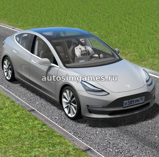 Мод новая машина Tesla Model 3 2018 для City Car Driving 1.5.5