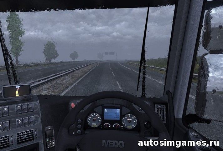 Реалистичный дождь, туман, молнии для Euro Truck Simulator 2