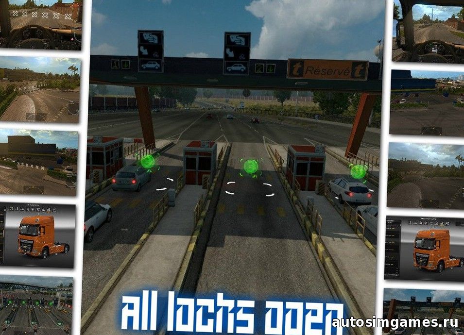Мод All locks open для Euro Truck Simulator 2