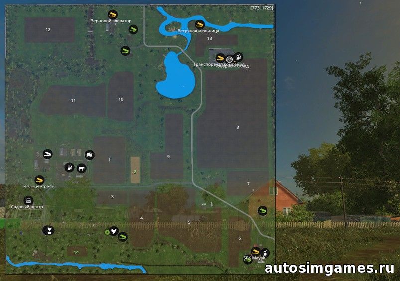 карта средней полосы россии для farming simulator 2015