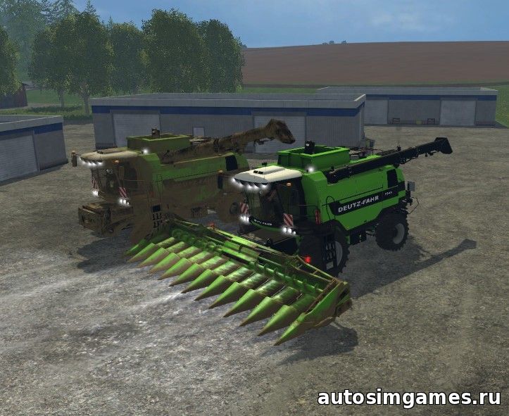 скачать мод Deutz Fahr 7545 RTS для farming simulator 2015